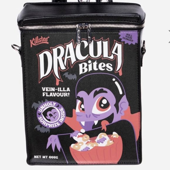 Killstar Handbags - KILLSTAR Dracula Bites - NO BACKPACK STRAPS, only the crossbody/shoulder strap
